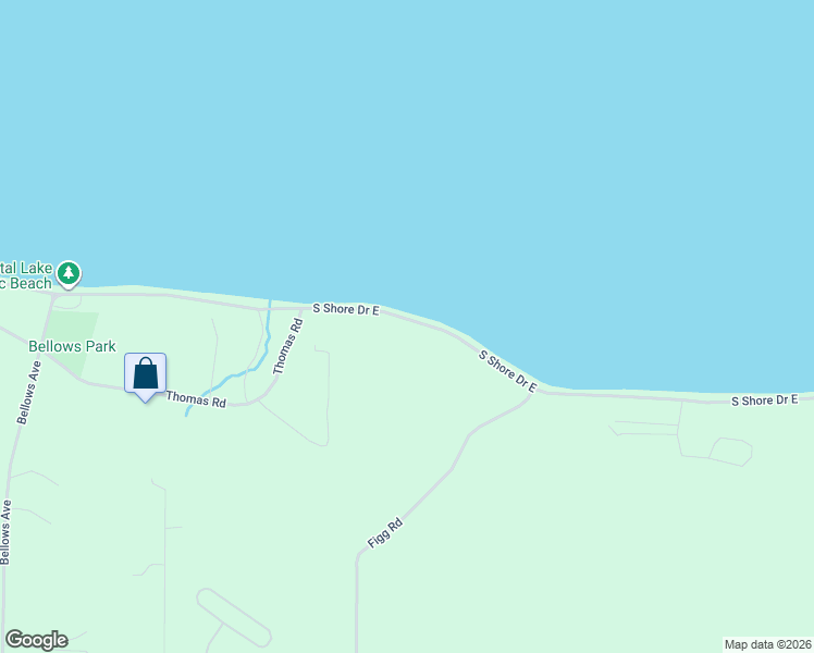 map of restaurants, bars, coffee shops, grocery stores, and more near 801-1299 South Shore Drive East in Frankfort