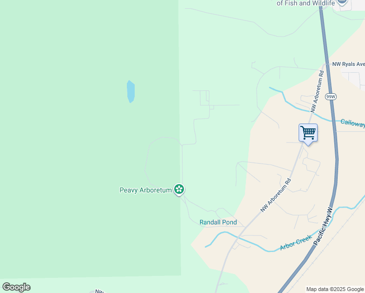 map of restaurants, bars, coffee shops, grocery stores, and more near 8674 Northwest Peavy Arboretum Road in Corvallis