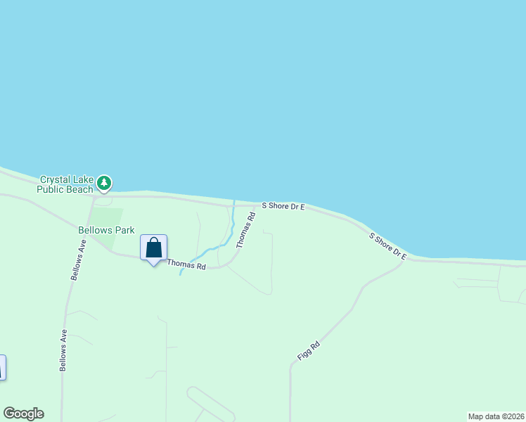 map of restaurants, bars, coffee shops, grocery stores, and more near 801 South Shore Drive East in Frankfort