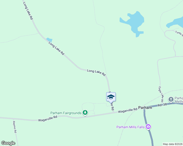 map of restaurants, bars, coffee shops, grocery stores, and more near 1147 Long Lake Road in Parham