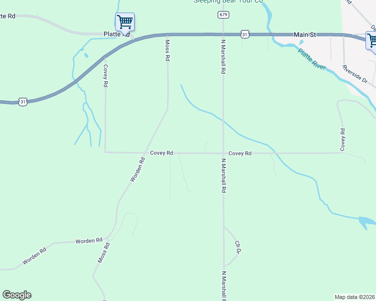 map of restaurants, bars, coffee shops, grocery stores, and more near 9874 Covey Road in Honor