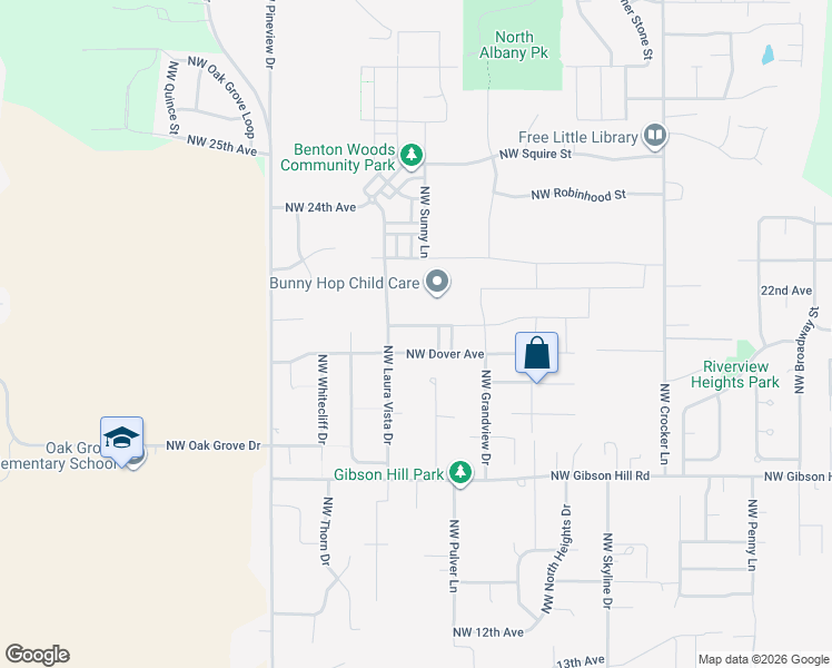 map of restaurants, bars, coffee shops, grocery stores, and more near 2900 Northwest Essex Avenue in Albany