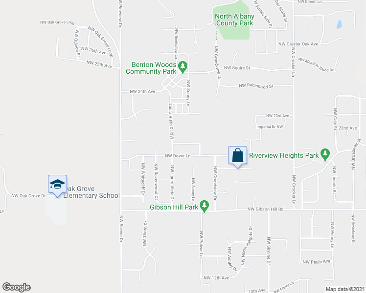 map of restaurants, bars, coffee shops, grocery stores, and more near 2950 Northwest Essex Avenue in Albany