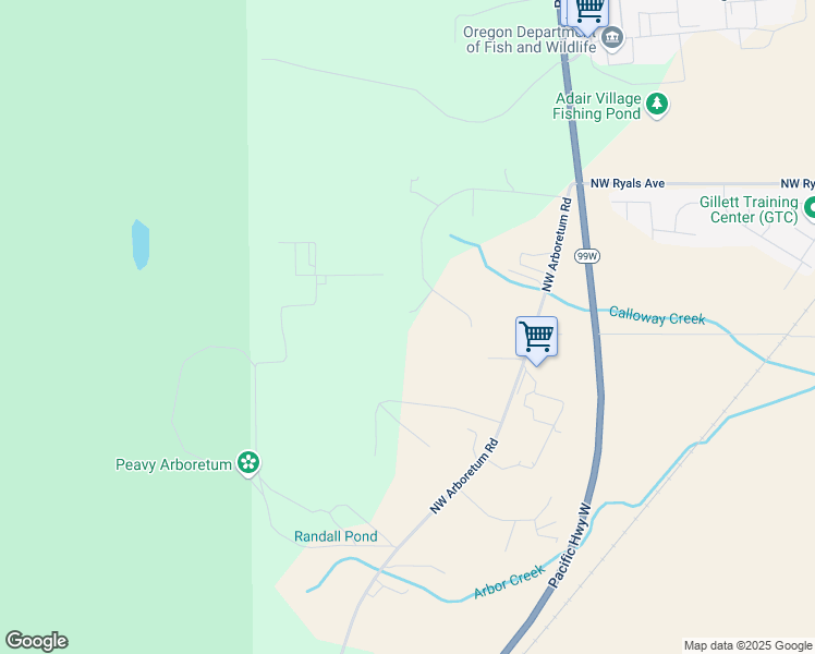 map of restaurants, bars, coffee shops, grocery stores, and more near 8927 Northwest Lorri Place in Corvallis