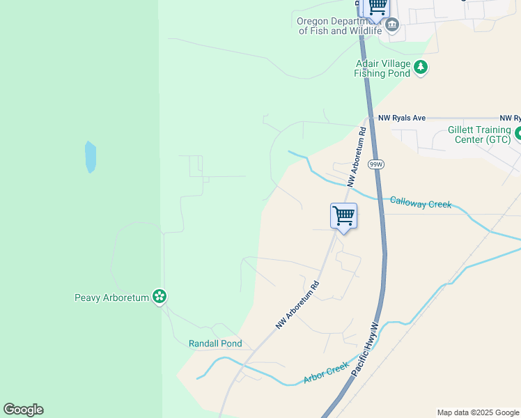 map of restaurants, bars, coffee shops, grocery stores, and more near 8927 Northwest Lorri Place in Corvallis