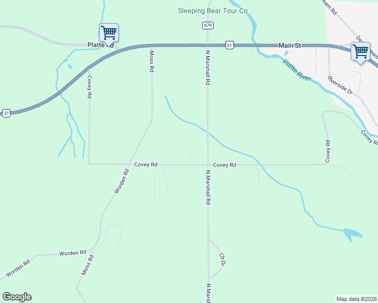 map of restaurants, bars, coffee shops, grocery stores, and more near 9874 Covey Road in Honor