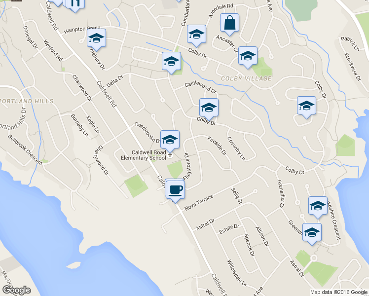 map of restaurants, bars, coffee shops, grocery stores, and more near 105 Flagstone Drive in Dartmouth