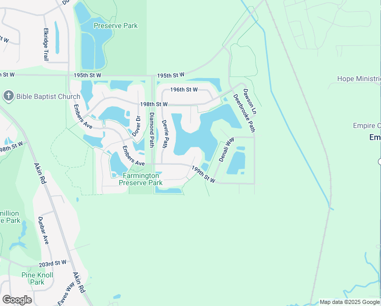 map of restaurants, bars, coffee shops, grocery stores, and more near 4557 199th Court West in Farmington