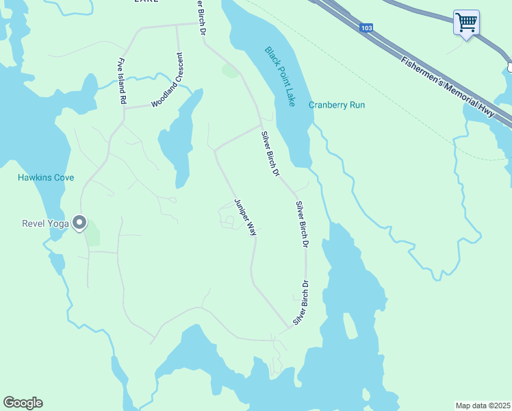 map of restaurants, bars, coffee shops, grocery stores, and more near 50 Juniper Way in Hubley