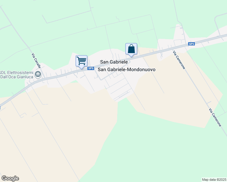 map of restaurants, bars, coffee shops, grocery stores, and more near 22 Via Giovanni Falcone in San Gabriele-mondonuovo