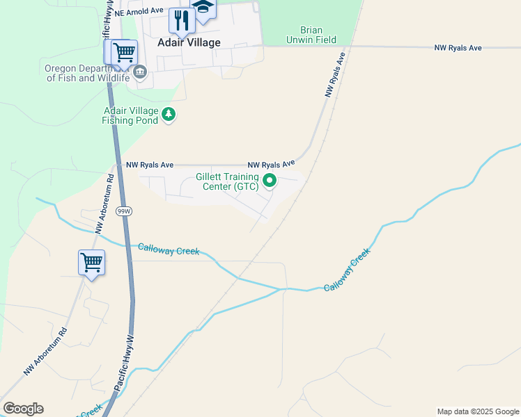map of restaurants, bars, coffee shops, grocery stores, and more near 3993 Southeast Weigel Street in Corvallis