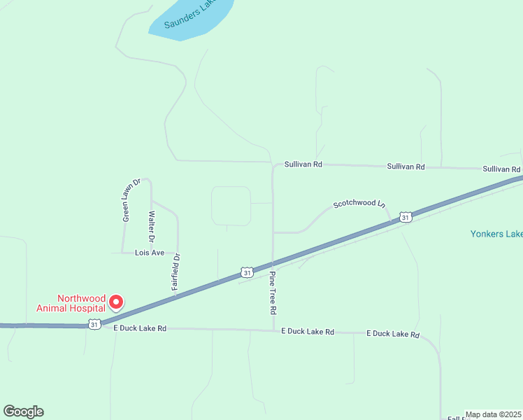 map of restaurants, bars, coffee shops, grocery stores, and more near 7500-7598 Birmingham Lane in Grawn