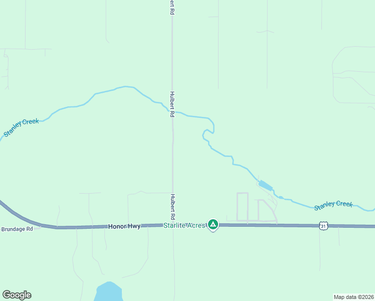 map of restaurants, bars, coffee shops, grocery stores, and more near 2000-2026 Hulbert Road in Interlochen