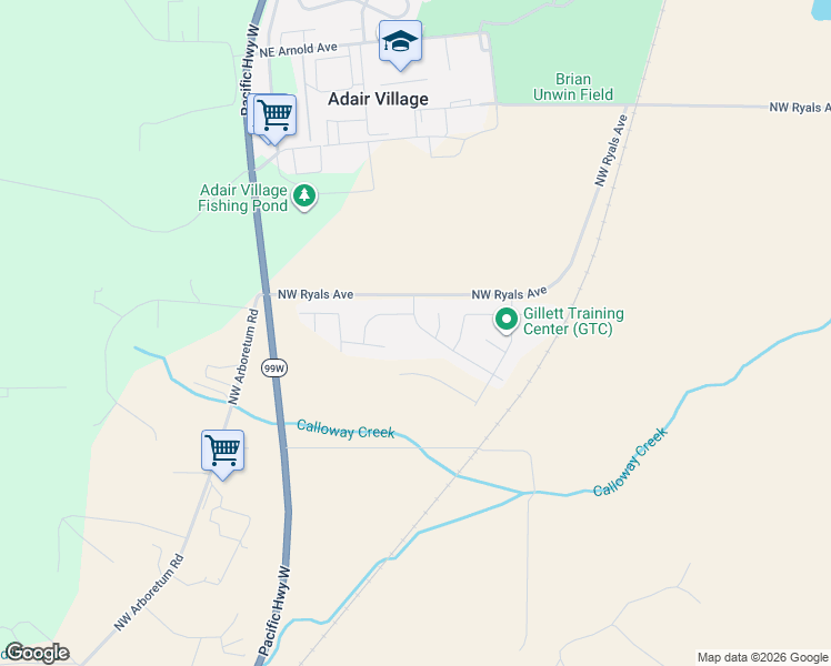 map of restaurants, bars, coffee shops, grocery stores, and more near 7229 Southeast Berg Drive in Corvallis