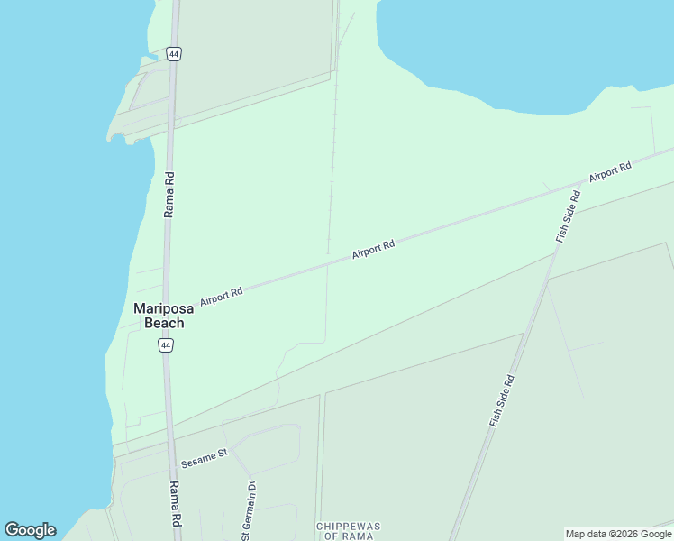 map of restaurants, bars, coffee shops, grocery stores, and more near 4075 Airport Road in Orillia