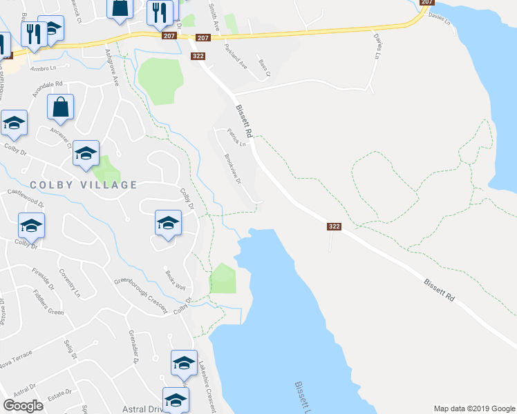 map of restaurants, bars, coffee shops, grocery stores, and more near 99 Brookview Drive in Cole Harbour