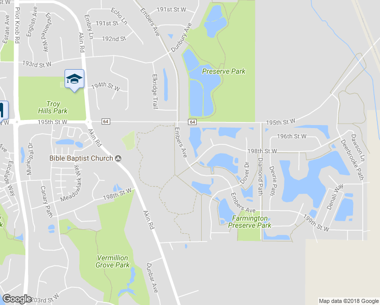 map of restaurants, bars, coffee shops, grocery stores, and more near 19740 Embers Avenue in Farmington