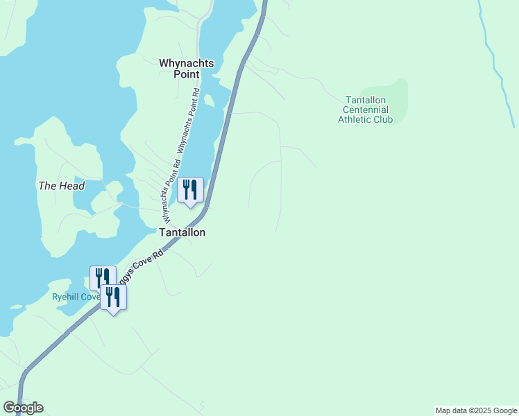 map of restaurants, bars, coffee shops, grocery stores, and more near 100 Elva Court in Tantallon