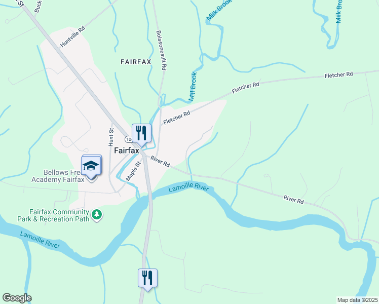 map of restaurants, bars, coffee shops, grocery stores, and more near 67 Butler Road in Fairfax