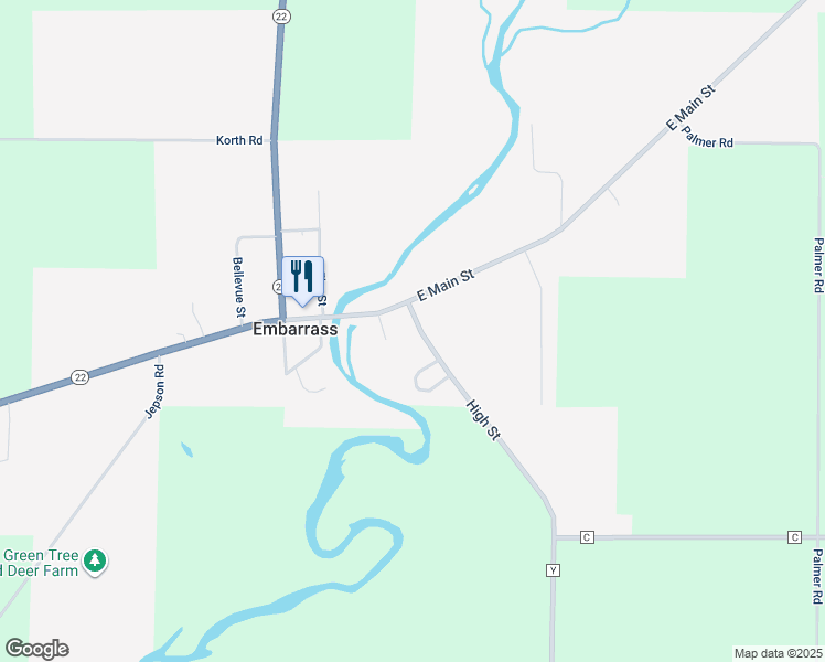 map of restaurants, bars, coffee shops, grocery stores, and more near 129 High Street in Clintonville