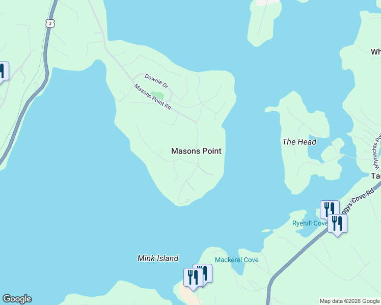 map of restaurants, bars, coffee shops, grocery stores, and more near 341 Masons Point Road in Head Of Saint Margarets Bay
