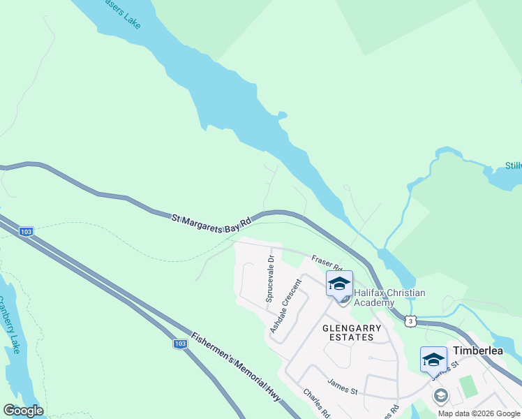 map of restaurants, bars, coffee shops, grocery stores, and more near in Timberlea