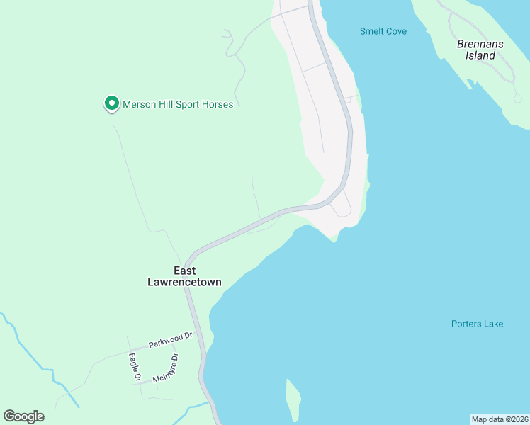 map of restaurants, bars, coffee shops, grocery stores, and more near 20 Shallow Cove Road in East Lawrencetown