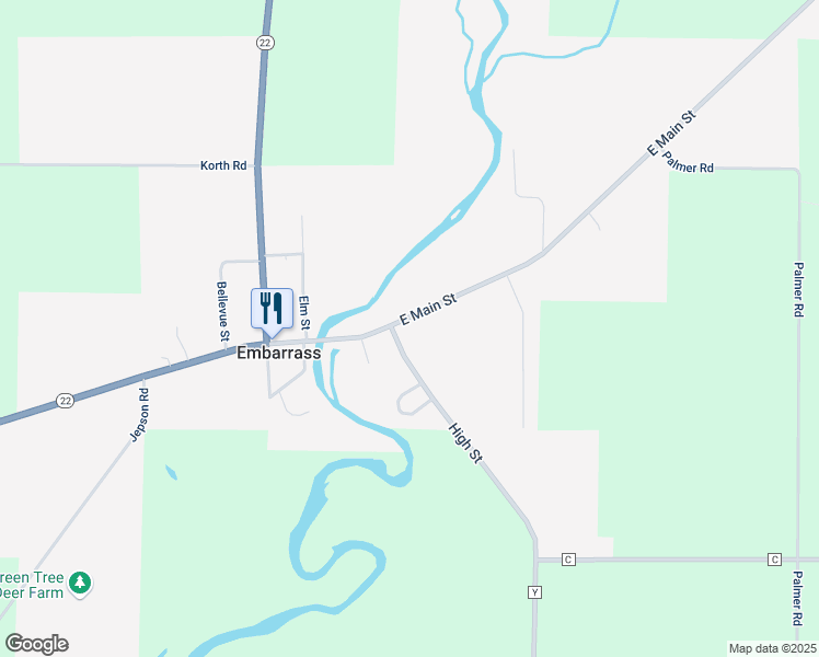map of restaurants, bars, coffee shops, grocery stores, and more near 129 High Street in Clintonville