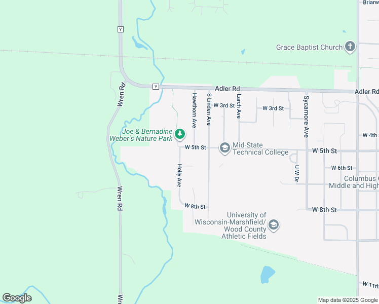 map of restaurants, bars, coffee shops, grocery stores, and more near 513 Holly Avenue in Marshfield