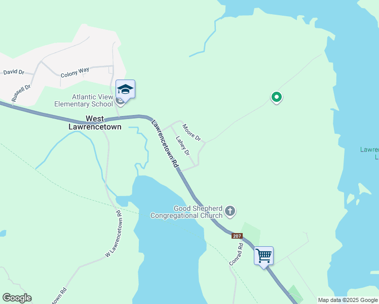 map of restaurants, bars, coffee shops, grocery stores, and more near 44 Lahey Drive in Lawrencetown