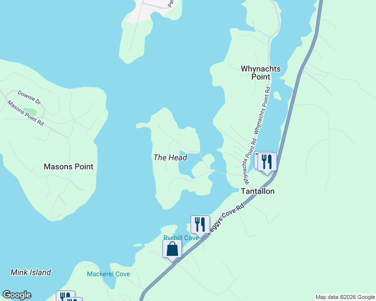 map of restaurants, bars, coffee shops, grocery stores, and more near 5 Shepherds Lane in Tantallon