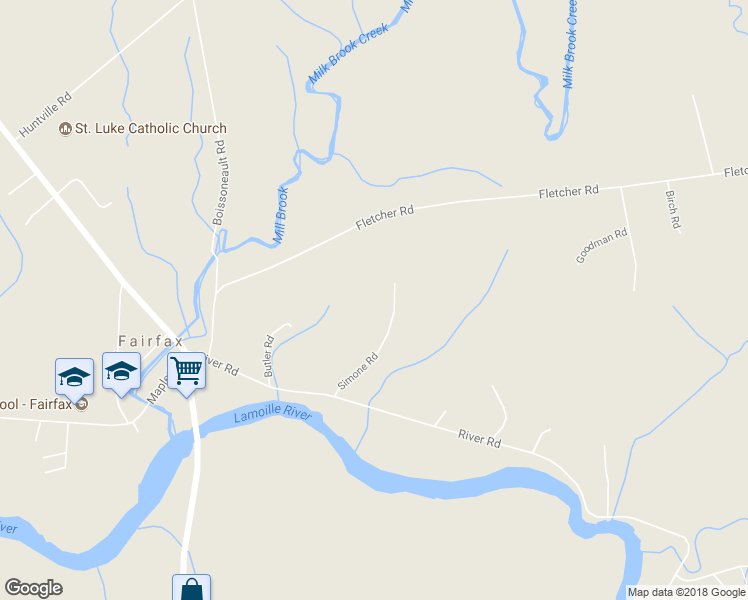 map of restaurants, bars, coffee shops, grocery stores, and more near 42 Simone Road in Fairfax