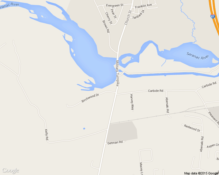 map of restaurants, bars, coffee shops, grocery stores, and more near 10 Birchwood Drive in Plattsburgh