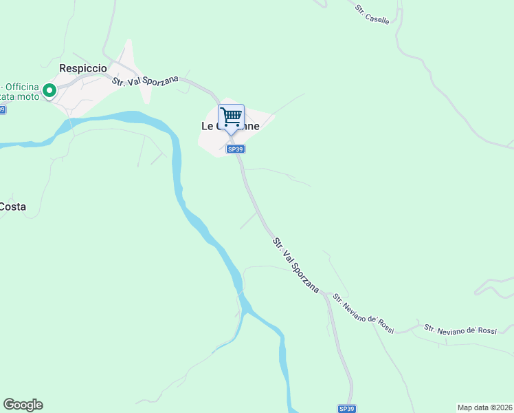 map of restaurants, bars, coffee shops, grocery stores, and more near 64 Strada Val Sporzana in Provincia di Parma
