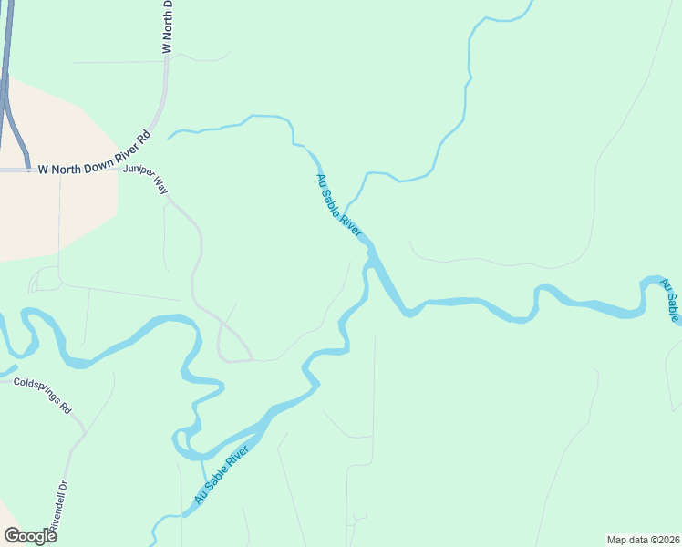 map of restaurants, bars, coffee shops, grocery stores, and more near 4000-4198 Juniper Way in Grayling