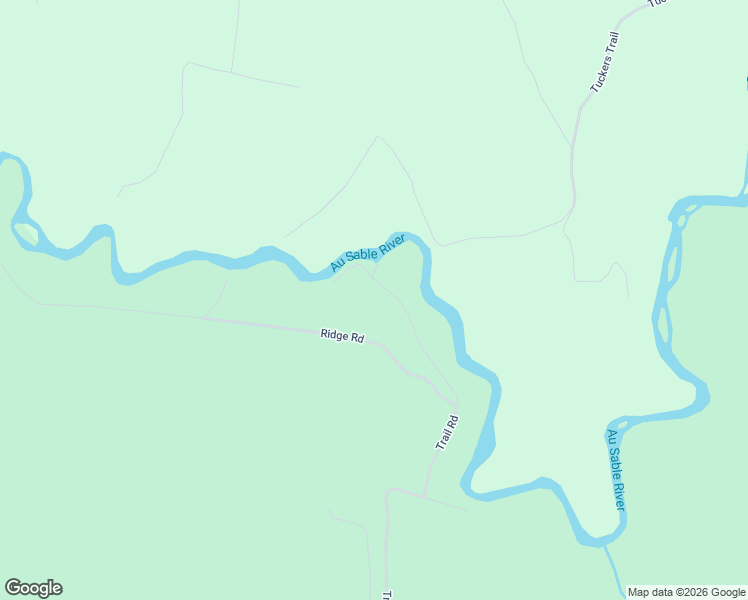 map of restaurants, bars, coffee shops, grocery stores, and more near 1-5 Trail Road in Oscoda County