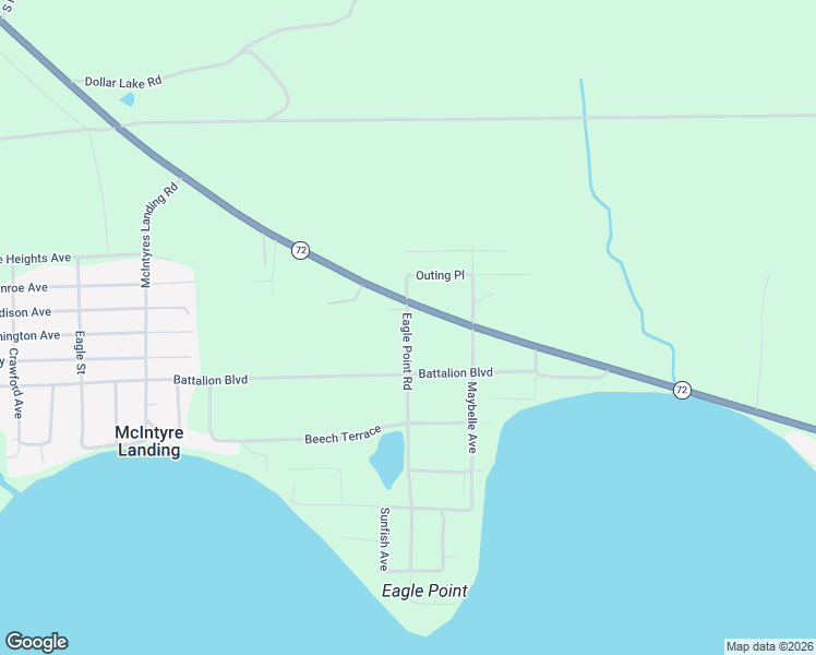 map of restaurants, bars, coffee shops, grocery stores, and more near 1200-1298 Eagle Point Road in Grayling