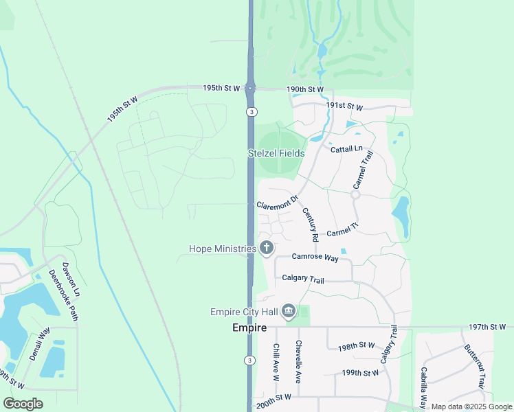 map of restaurants, bars, coffee shops, grocery stores, and more near 3520 194th Street West in Farmington
