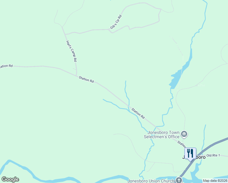 map of restaurants, bars, coffee shops, grocery stores, and more near 147 Station Road in Jonesboro