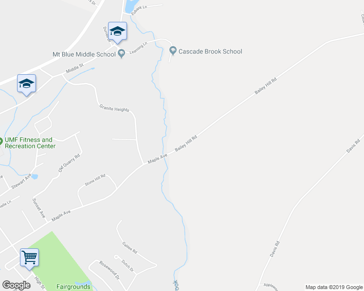 map of restaurants, bars, coffee shops, grocery stores, and more near 339 Bailey Hill Road in Farmington