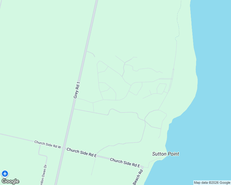 map of restaurants, bars, coffee shops, grocery stores, and more near 310 Telford Trail in Owen Sound