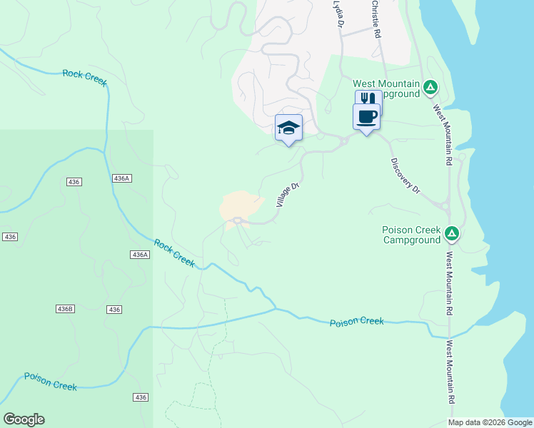 map of restaurants, bars, coffee shops, grocery stores, and more near 780 Village Drive in Tamarack