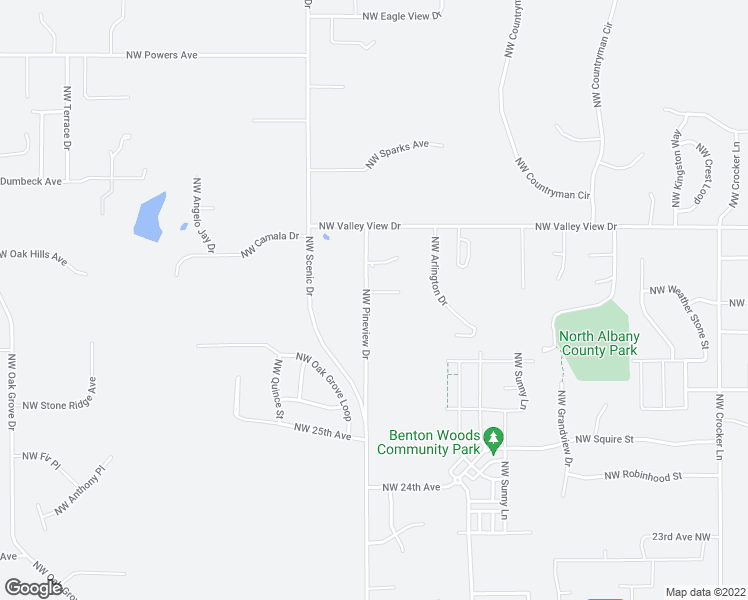 map of restaurants, bars, coffee shops, grocery stores, and more near 2839 Northwest Pineview Drive in Albany