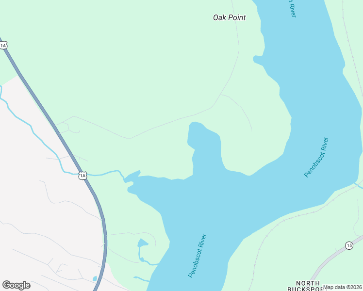 map of restaurants, bars, coffee shops, grocery stores, and more near Lower Oak Point Road in Winterport