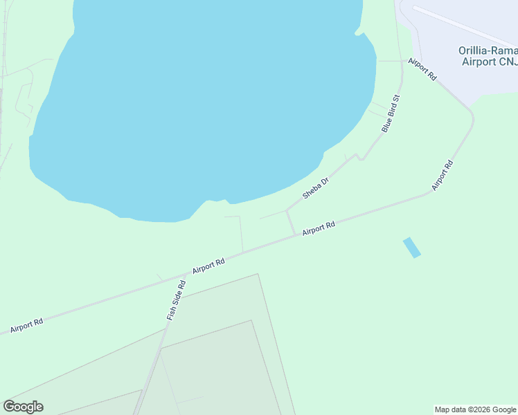 map of restaurants, bars, coffee shops, grocery stores, and more near 6084 Sheba Drive in Orillia