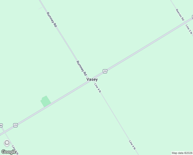 map of restaurants, bars, coffee shops, grocery stores, and more near 4945 Simcoe County Road 23 in Simcoe County