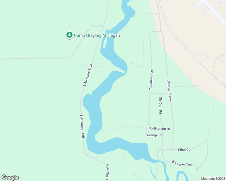 map of restaurants, bars, coffee shops, grocery stores, and more near 6960 Trem Pal Road in Grayling