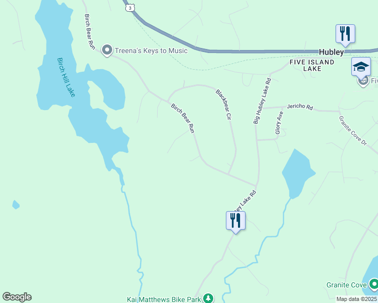 map of restaurants, bars, coffee shops, grocery stores, and more near 539 Birch Bear Run in Halifax