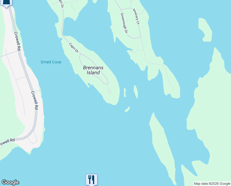 map of restaurants, bars, coffee shops, grocery stores, and more near 30 Capri Island Close in West Porters Lake