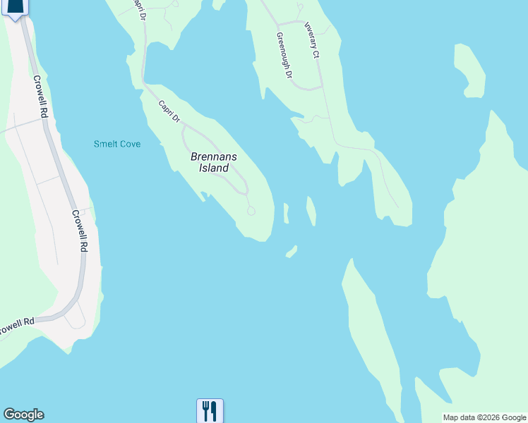 map of restaurants, bars, coffee shops, grocery stores, and more near 30 Capri Island Close in West Porters Lake